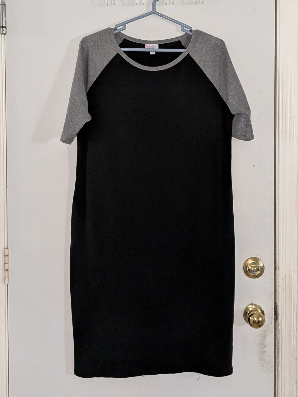 LuLaRoe Black Dress with Raglan Sleeves 2X